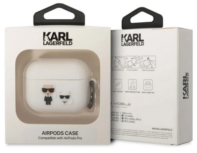 Karl Lagerfeld and Choupette Apple Airpods Pro,WHT