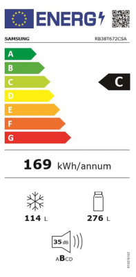 Chladnička s mrazákem Samsung RB38T672CSA/EF