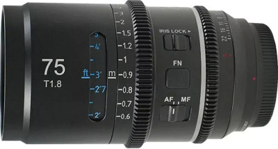 SIRUI Astra 75mm T1.8 1.33X E Mount, Blue Flare