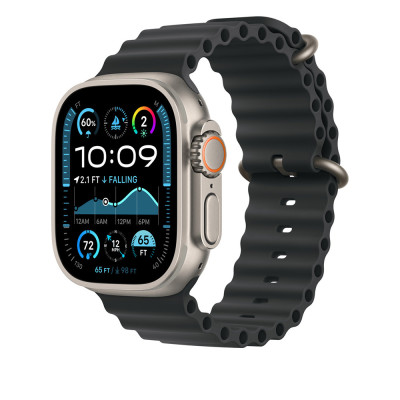 Apple 49mm Ocean Band Natural Tit. Black