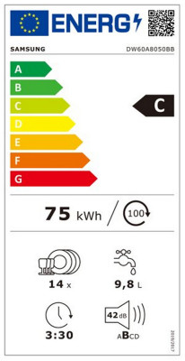 Vestavná myčka Samsung DW60A8050BB/EO