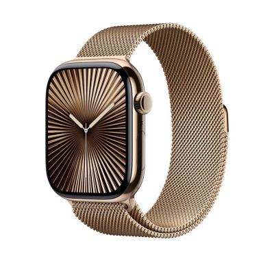 Apple 46mm Milanese Loop - S/M Gold