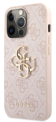 Guess Big 4G Metal Logo Case iPhone 13 Pro, Pink