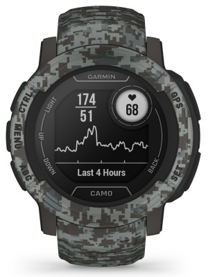 Garmin Instinct 2 – Camo Edition, Graphite Camo