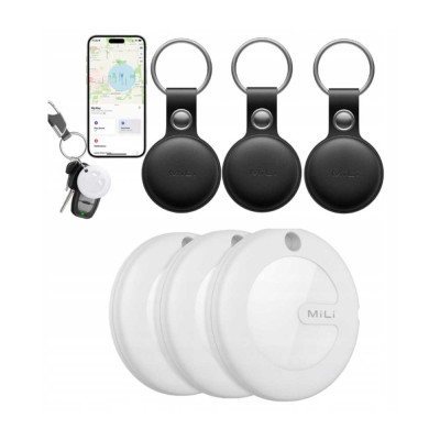 MiLi MiTag Apple bílý + černý přívěšek 3 ks