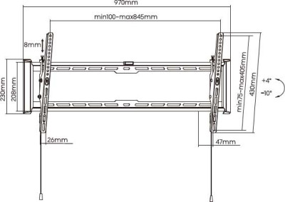 STELL SHO 7410 POLOHOVATELNÝ DRŽÁK TV 43"-90"