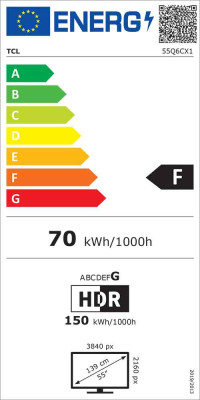 55" TCL 55Q6C 4K QD-MiniLED 144Hz SMART Google TV
