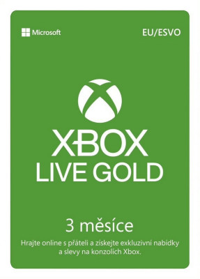 Microsoft Game Pass Live Gold 3měsíce