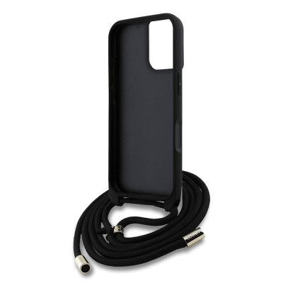 Guess PU 4G Metal Logo Crossbody iPhone 16, Black