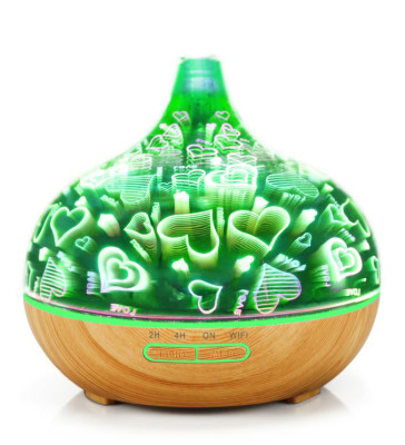 BOT Smart aroma difuzér B11 - světlé dřevo a LED 2