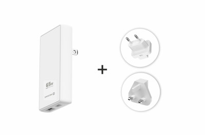 SWISSTEN GaN travel nabíječka USB-C+USB-A 65W