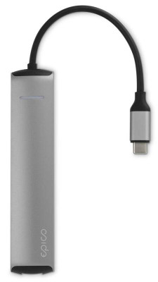 Epico USB-C hub slim Silver