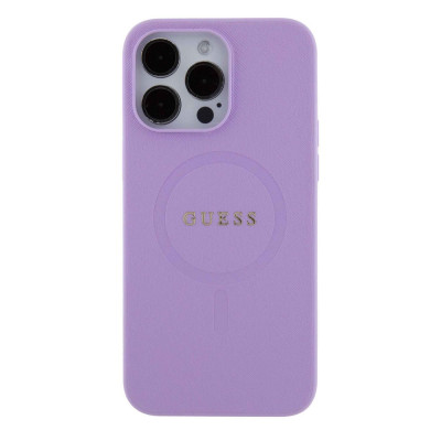 Guess Saffiano MagSafe kryt iPhone 15 Pro Max,Purp