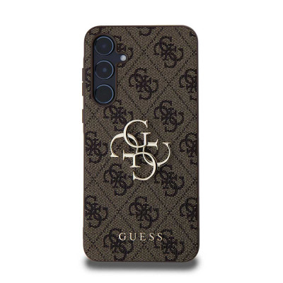 Guess PU 4G Metal Logo Samsung Galaxy A55 5G,Brown