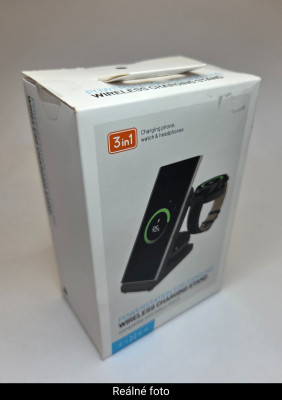 FIXED Powerstation pro Samsung 15W+5W+2.5W, Black