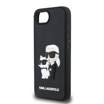 Karl Lagerfeld 3D Rubber K+Ch iPhone 16e, Black