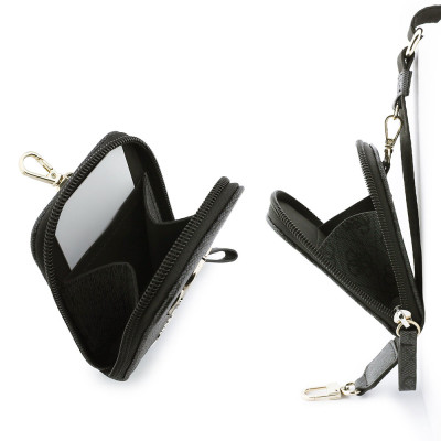 Guess Crossbody Strap 4G Metal Logo + Wallet Black