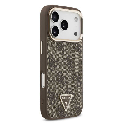 Guess Triangle Logo MagSafe iPhone 18 Pro Brown