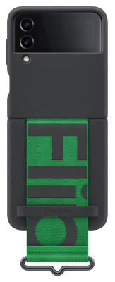 Samsung EF-GF721TB Silicone Cover Strap Flip4,Blac