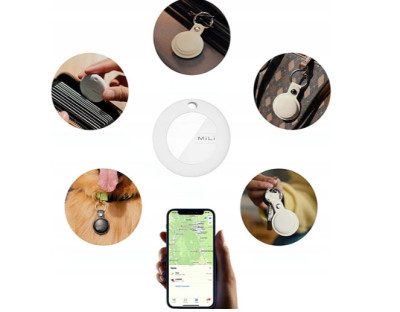 MiLi MiTag Apple bílý + černý přívěšek 1 ks
