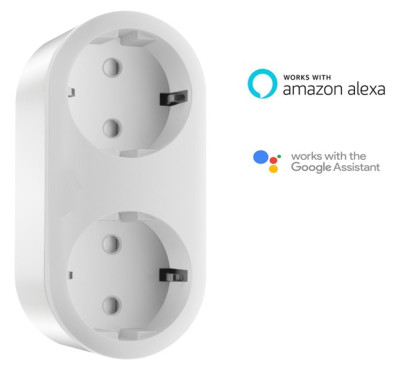 Chytrá wifi zásuvka 230V pro 2 zařízení