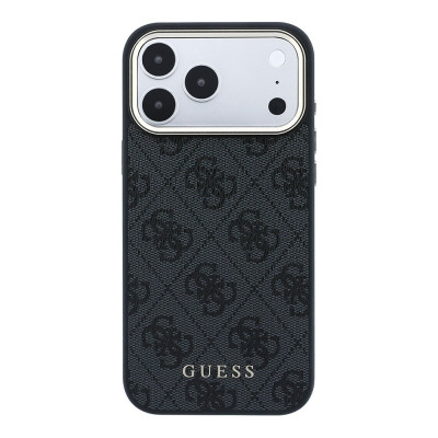 Guess 4G Gold Frame MagSafe iPhone 18 Pro Black
