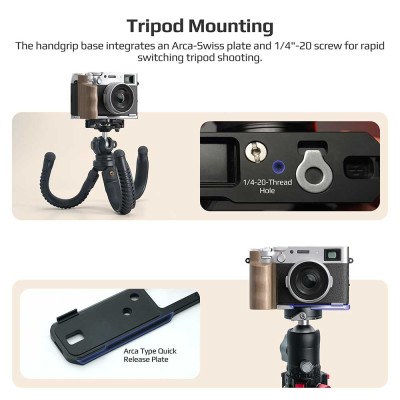 FREEWELL Fuji X100VI L Bracket Prem Grip(Silver)