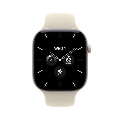 Apple Watch Seris 12 Cellular 42mm Pearl White Ceramic, Sand Sport Band, S/M