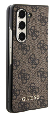 Guess Charms Hard Case 4G Galaxy Z Fold 5, Brown