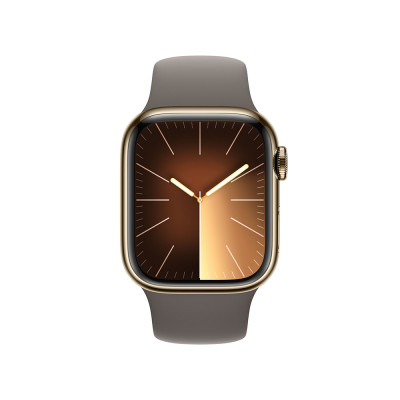Apple Watch S9 Cell 41mm Gold Steel,Clay SB, S/M