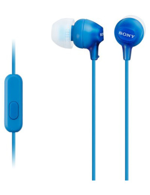 Sony MDR-EX15APLI sluchátka s mikrofonem, Blue