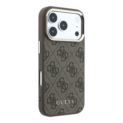Guess 4G Gold Frame MagSafe iPhone 18 Promax Brown