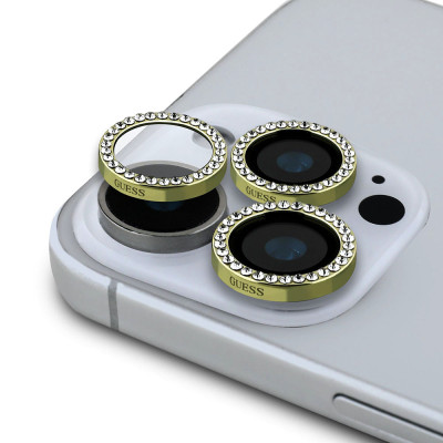 Guess ochrana čoček iPhone 16 Pro/16 Pro Max, Gold