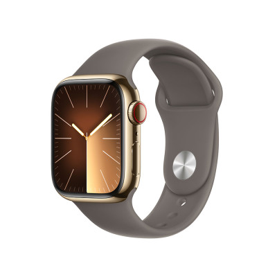 Apple Watch S9 Cell 41mm Gold Steel,Clay SB, M/L
