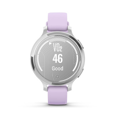 Garmin Lily 2 Active, Silver / Purple Jasmine Silicone Band