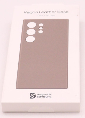 Samsung Vegan Leather Case Galaxy S24 Ultra, Taupe