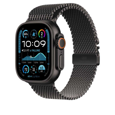 Apple 49mm Titanium Milanese Loop - Large Black