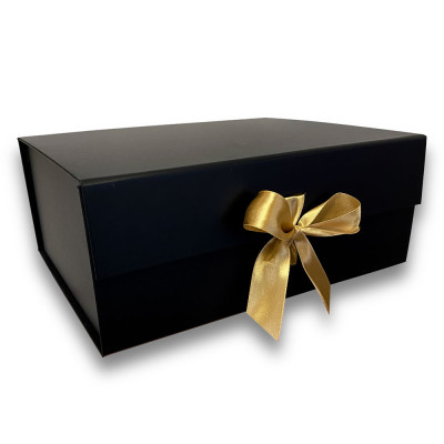 Dárková krabička se stuhou - černá