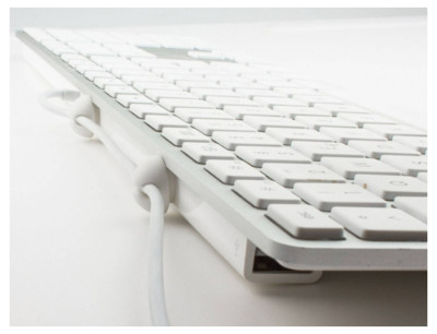 FIXED Kabelový organizér Candy Small Beans, White