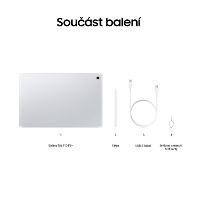 Samsung Galaxy Tab S10 FE+ 128GB Wifi, Silver