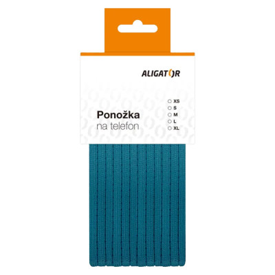 Aligator ponožka na telefon S 16 x 7cm, tyrkysová