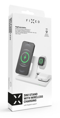 FIXED MagPowerstation s bezdrátovým nabíjením,Whit
