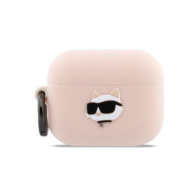 Karl Lagerfeld 3D Logo Choupette AirPods Pro3 Pink