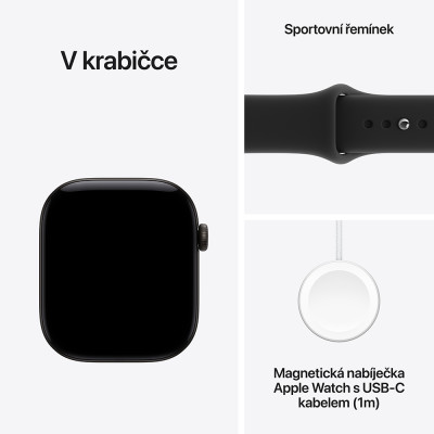 Apple Watch Series 12 Cellular 42mm Black, Black Sport Band, M/L