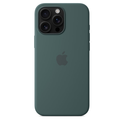 iPhone 16 Pro Max Silicone Case MagSafe Lake Green