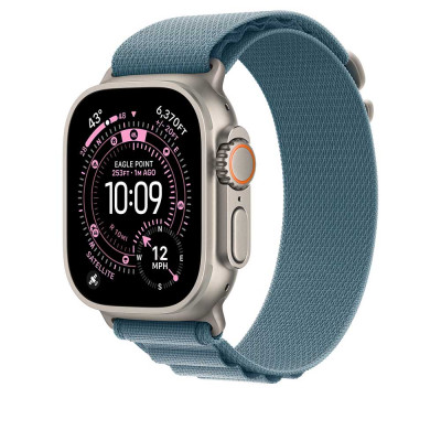 49mm Light Blue Alpine Loop - Small - Natural Titanium