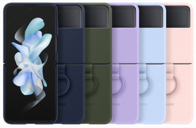 Samsung EF-PF721TG Silicone Cover Ring Flip4,Khaki