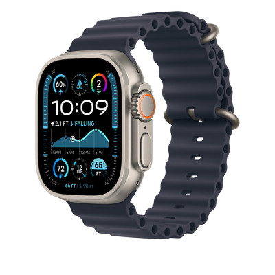Apple 49mm Ocean Band Natural Tit. Navy