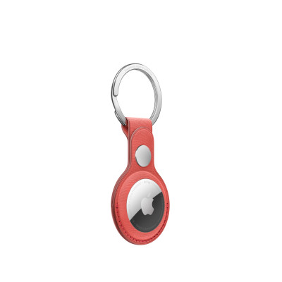 AirTag FineWoven Key Ring Coral