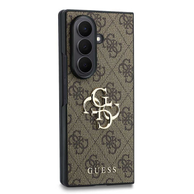 Guess 4G Metal Logo Galaxy Z Fold 8 Ultra Brown
